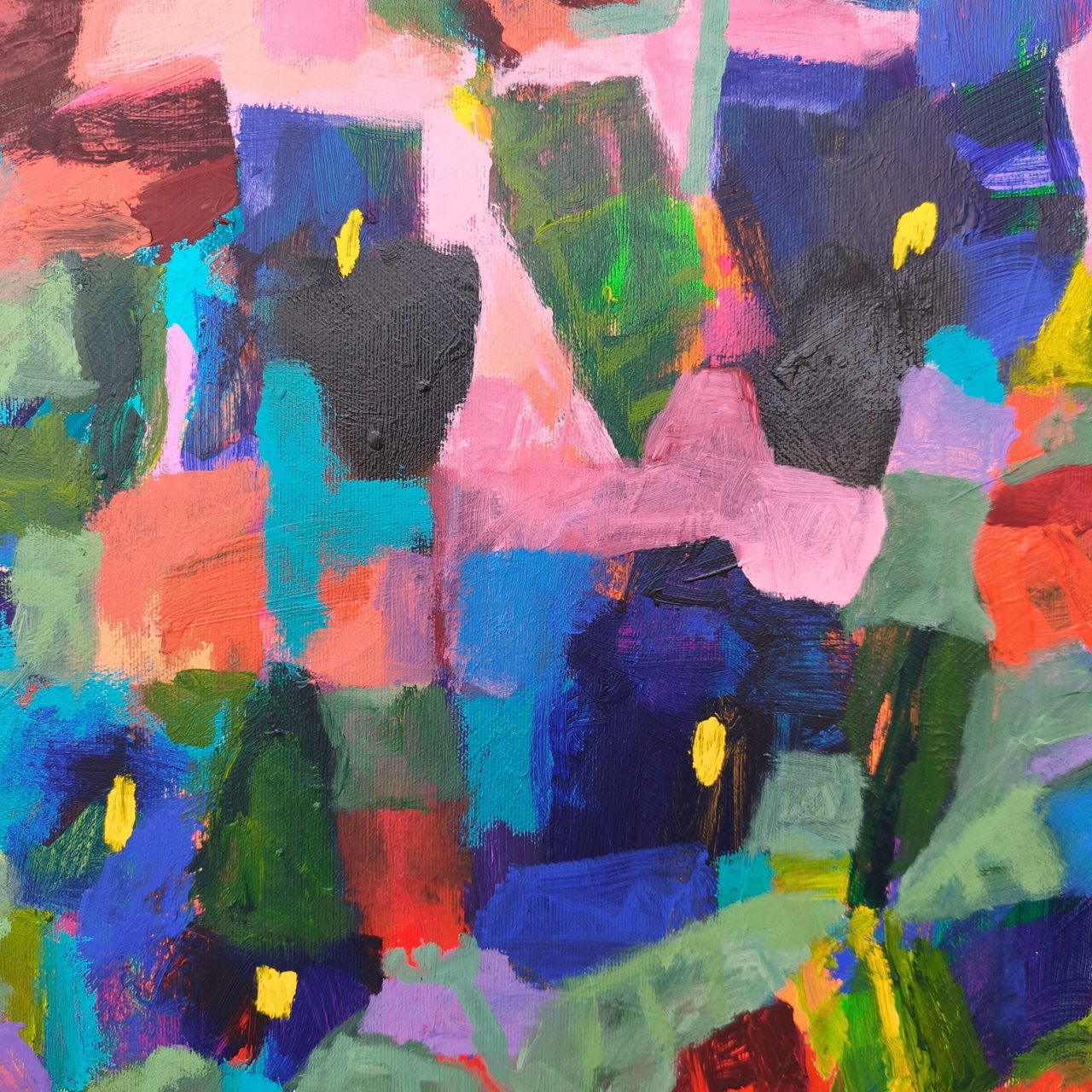 obraz s modrými květinami do ložnice