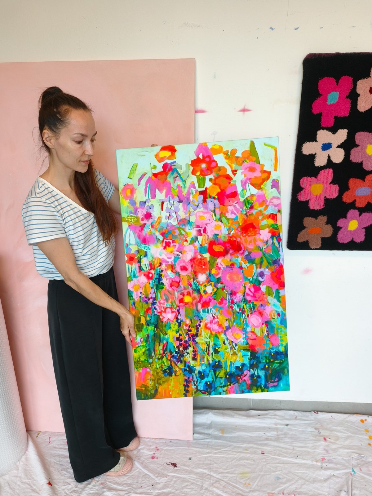 květinový obraz a umělkyně simona vojtěšková