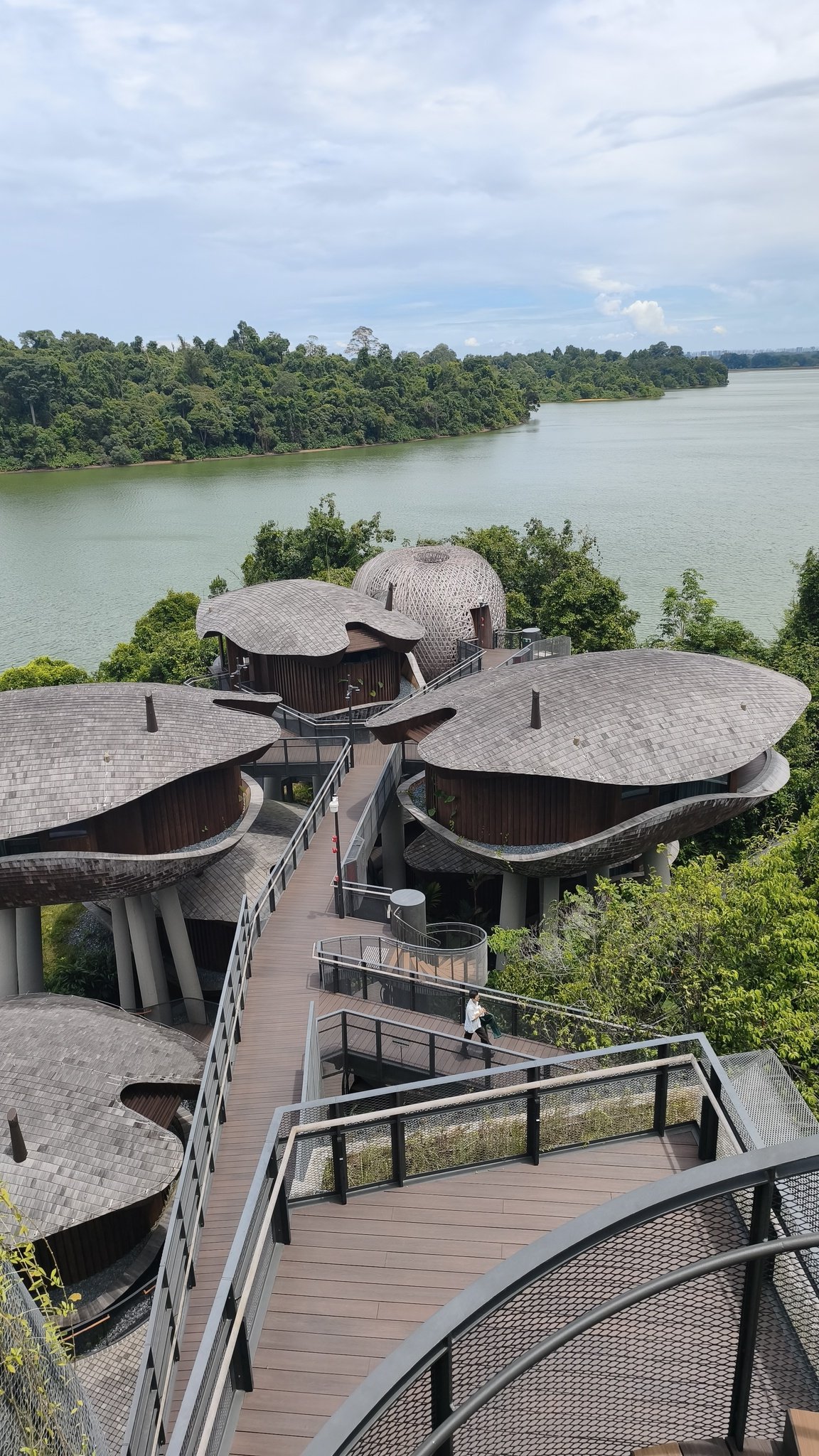 Architektura Mandai Rainforest Resort v oblasti Mandai Wildlife Reserve v Singapuru