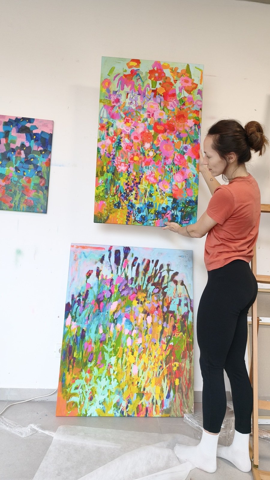 Velkoformátové reprodukce květinových obrazů na plátně