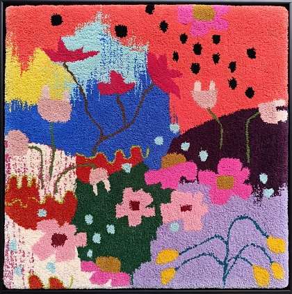 Japanese Flowers, 85 x 85 cm