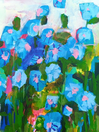 Sold, Blue Flowers