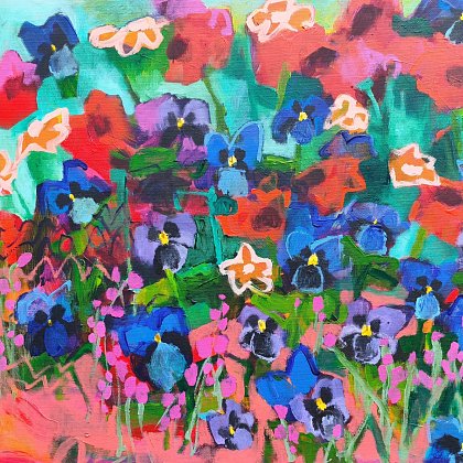 Spring Faces, 60 x 80 cm