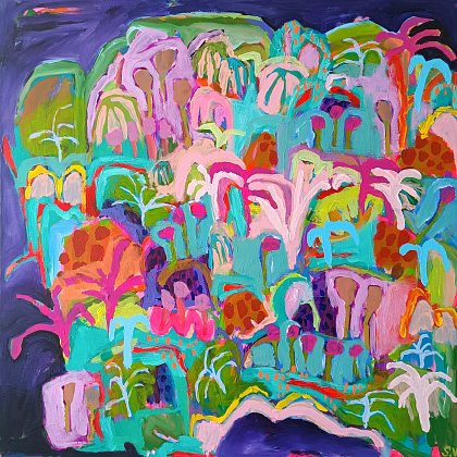 Tropical Meadow, 70 x 70 cm