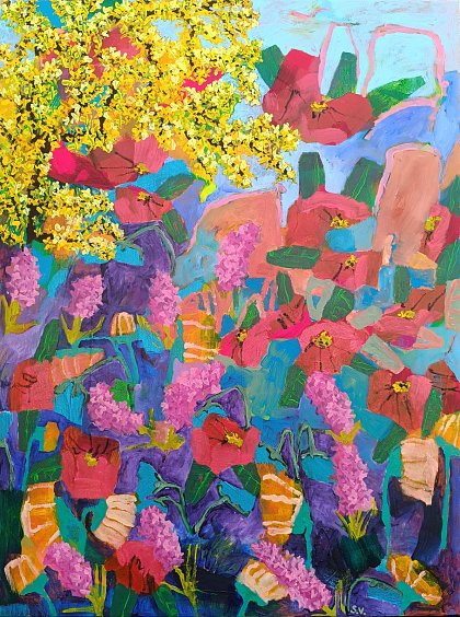 Zlatý déšť, 60 x 80 cm