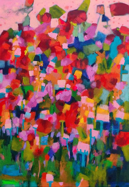 Flowers That Became a Feeling, 70 x 100 cm