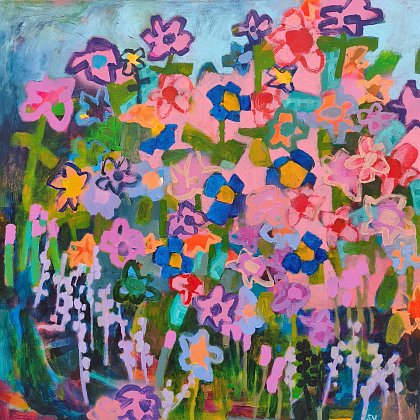 Candy Flowers, 80 x 80 cm