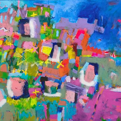 City of Living Colors, 110 x 180 cm