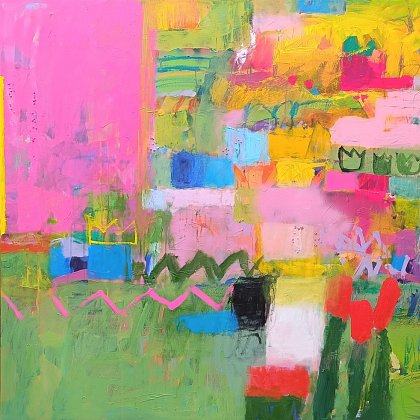 Garden by the Lake, 100 x 160 cm