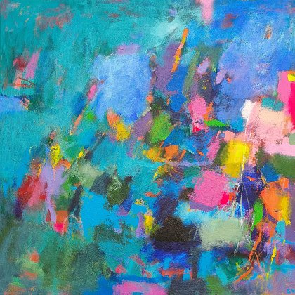 Beyond the Blue, 70 x 70 cm