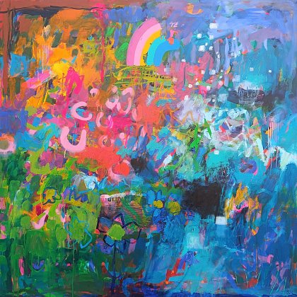 Jaro zrozené z bouře, 140 x 140 cm