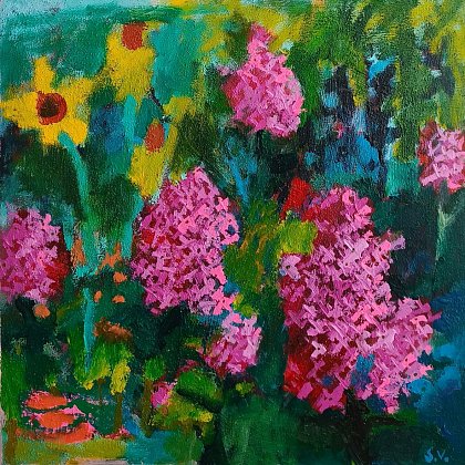 Jarní zahrádka, 40 x 40 cm