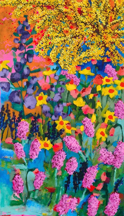 Zahrádka pod zlaticí, 70 x 120 cm