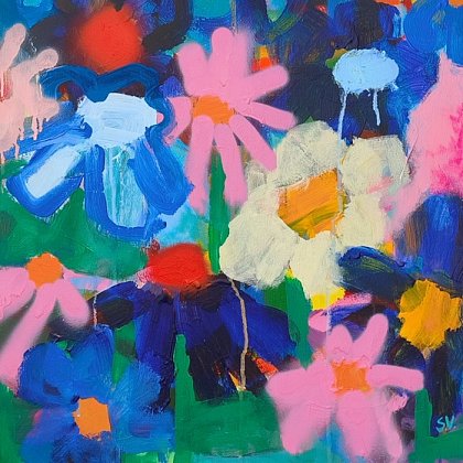 Painted Bloom, 50 x 140 cm