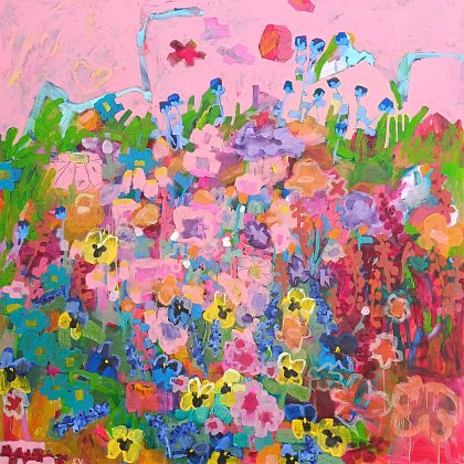 Pink Overdose, 140 x 140 cm
