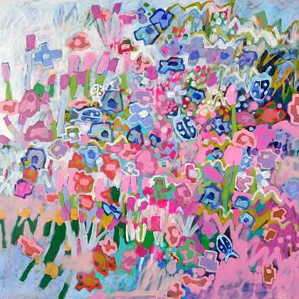 Snowberry Garden, 140 x 140 cm