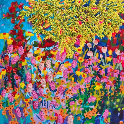 Když rozkvete déšť, 150 x 150 cm